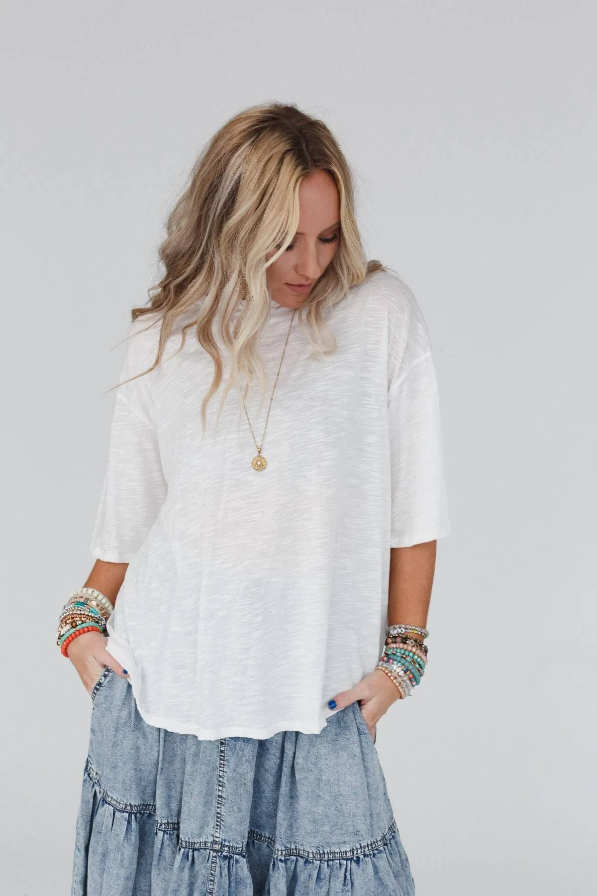 Three Bird Nest Your Favorite Slub Tee Shirt - Natural