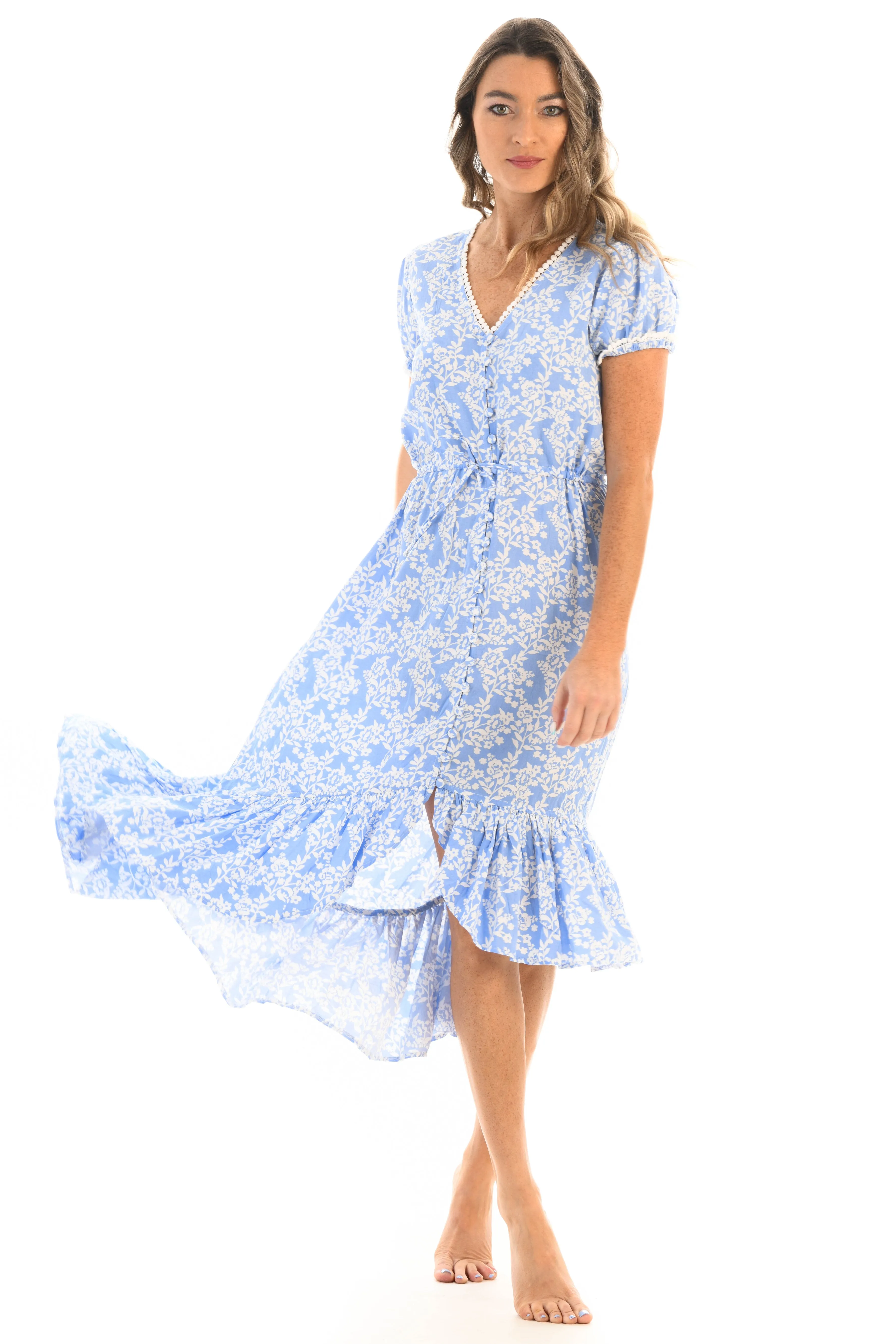 Tia Dress / Periwinkle Floral