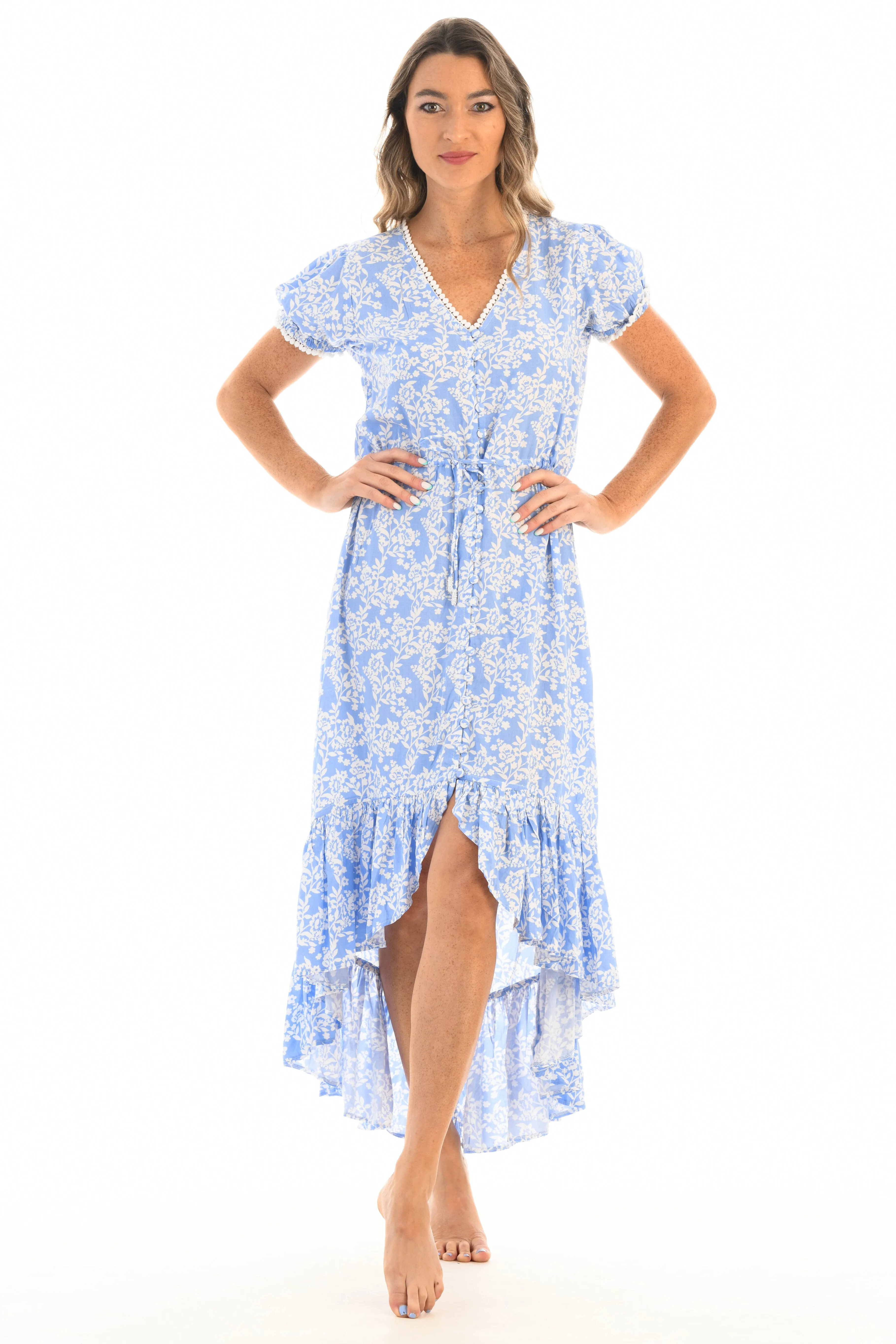Tia Dress / Periwinkle Floral