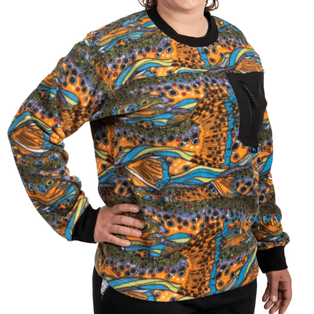 Unbound Brown Fleece Crew Neck