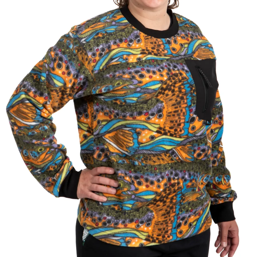 Unbound Brown Fleece Crew Neck