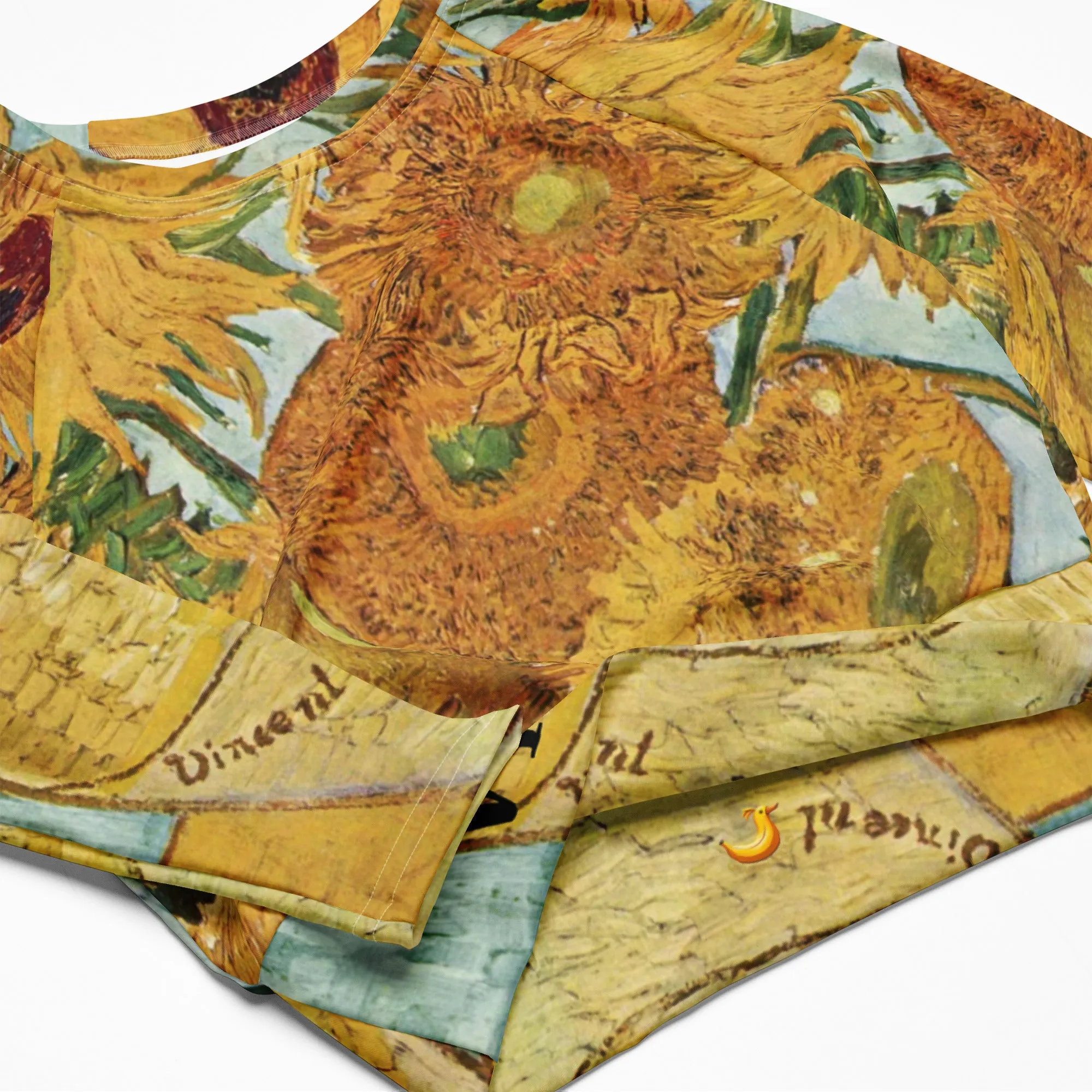 Van Gogh Inspired Sunflowers Women's Crop Top
