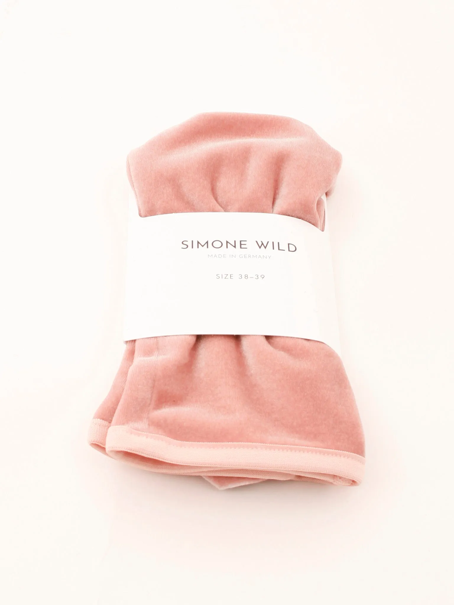Velvet ankle socks, light pink