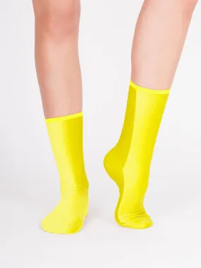 Velvet ankle socks, limoncello