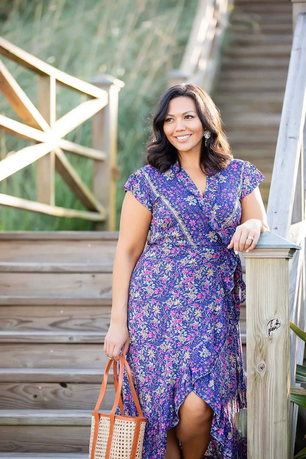 Voyager Dress / Indigo Wildflower