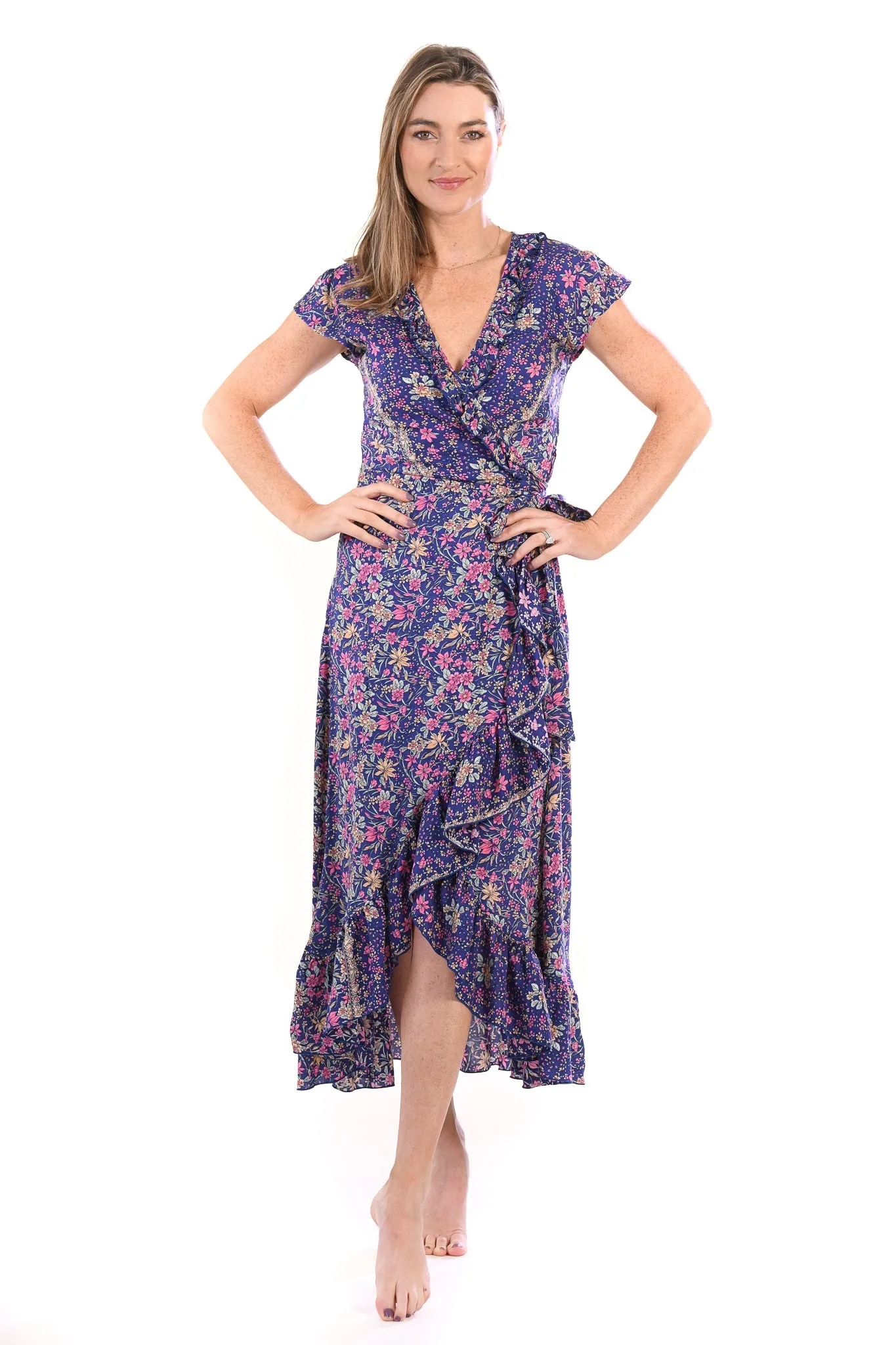 Voyager Dress / Indigo Wildflower