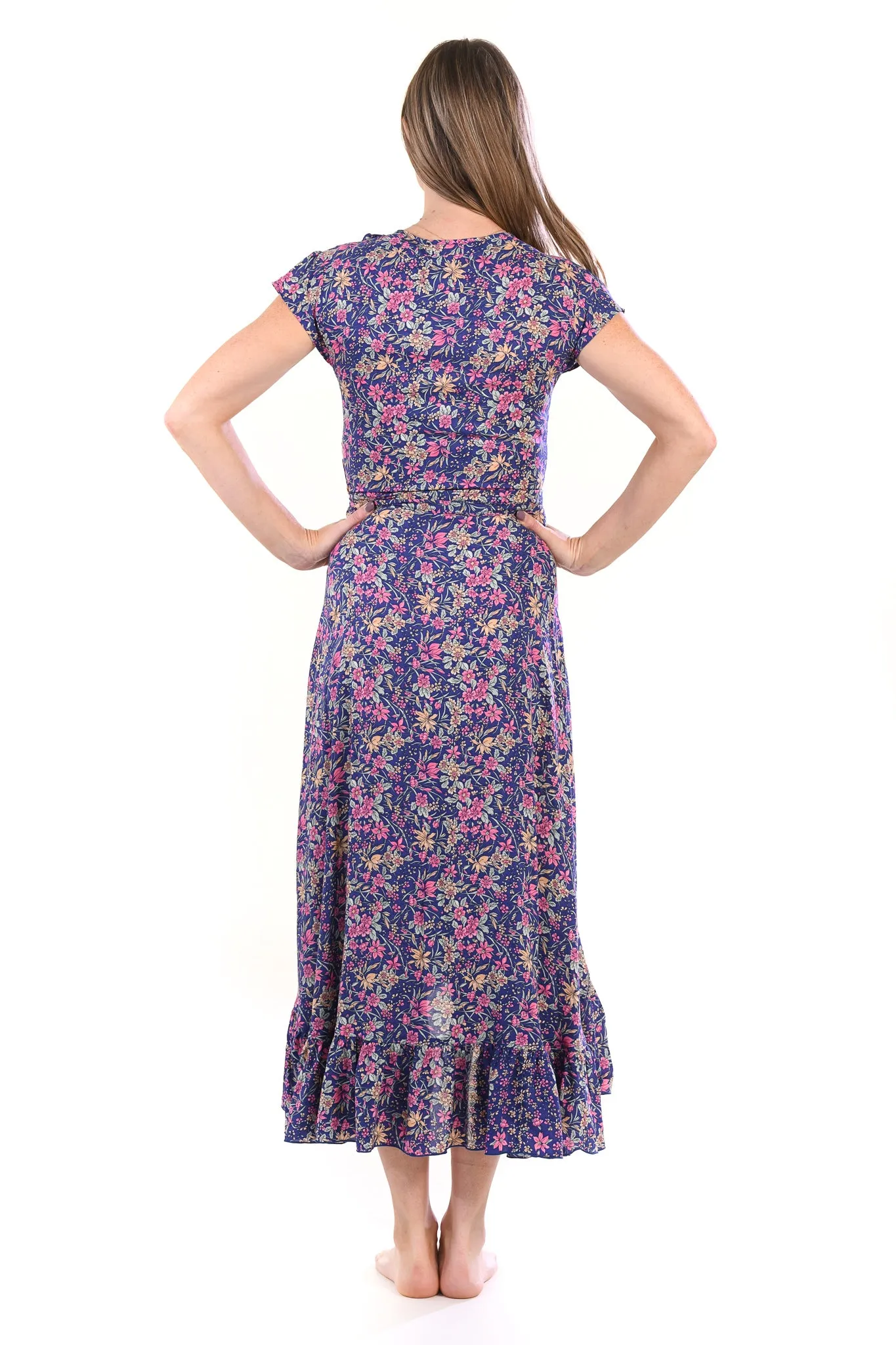 Voyager Dress / Indigo Wildflower