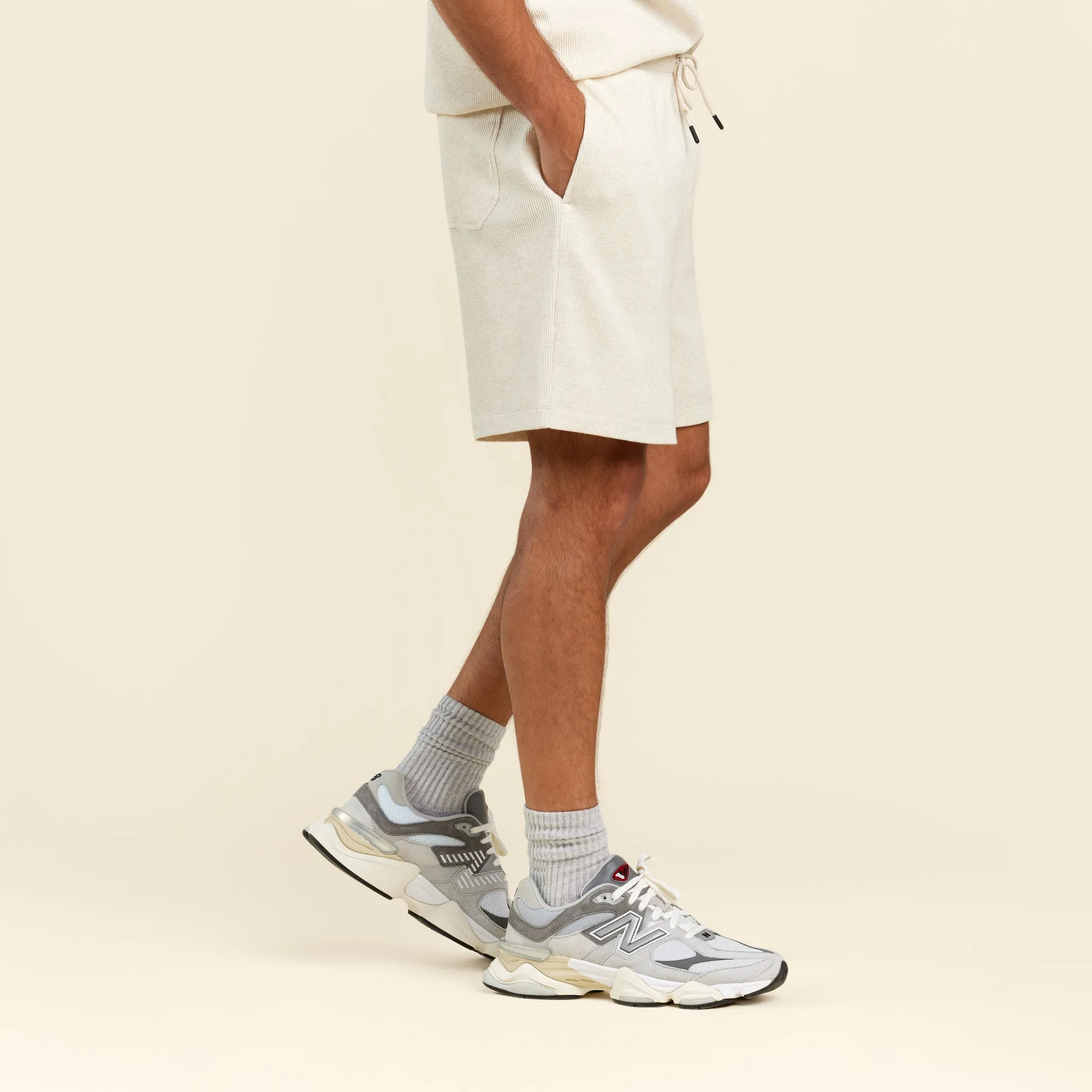 Waffle Shorts | Heather Bone