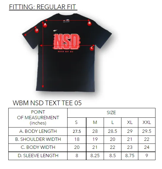 WBM NSD TEXT TEE 05