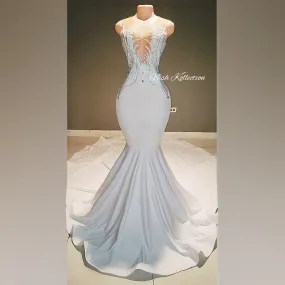 White Snowflake Wedding Gown