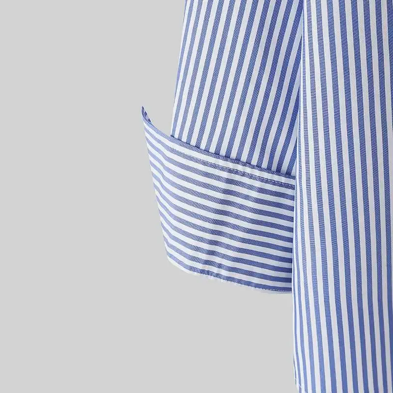 ZANZEA Office Striped Loose Blouse 2023 Turn-down Collar Top Oversized Women Long Sleeve Shirt Vintage Button-up Blusa Femininas